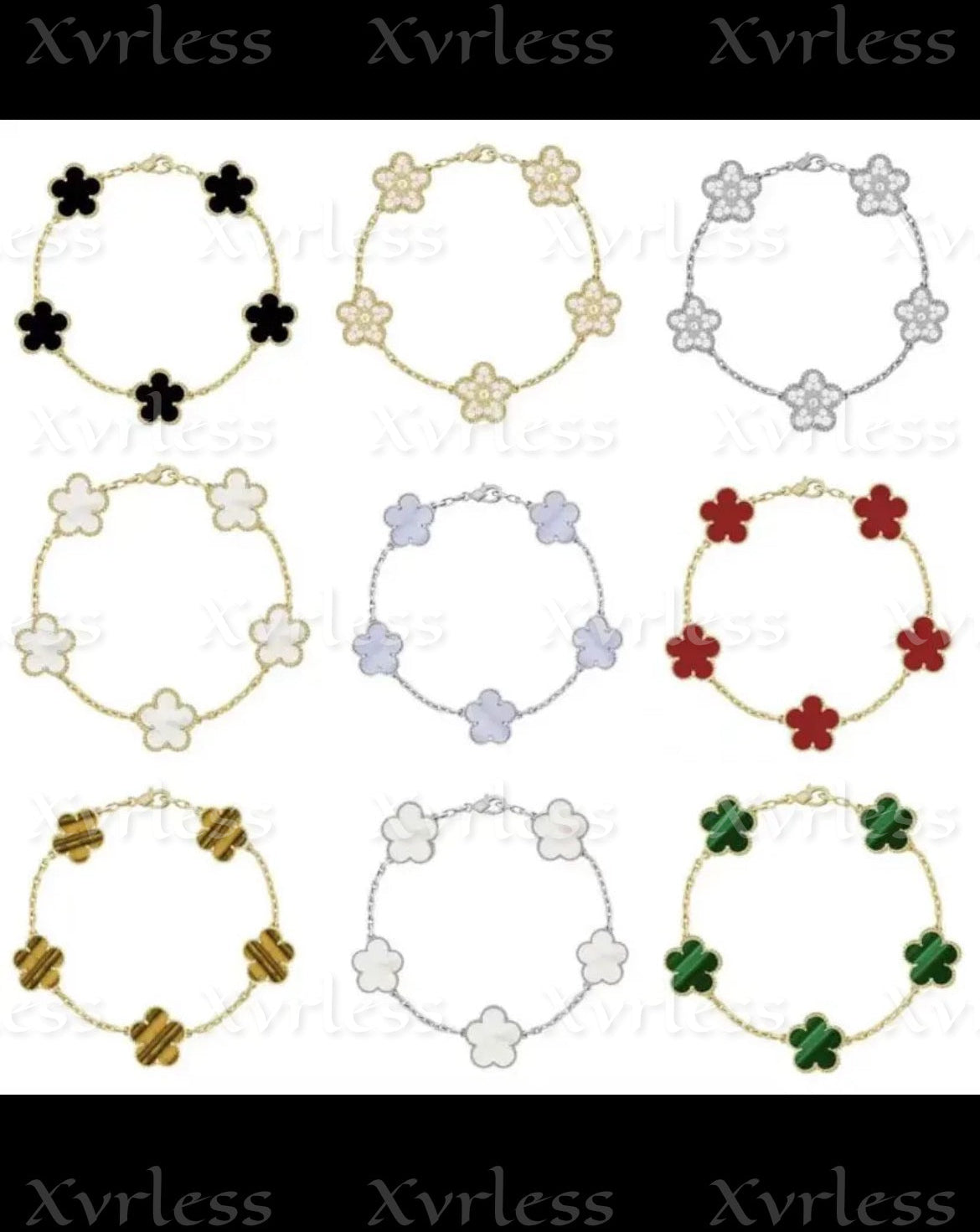 Designer Five Leaf Clover Bracelet