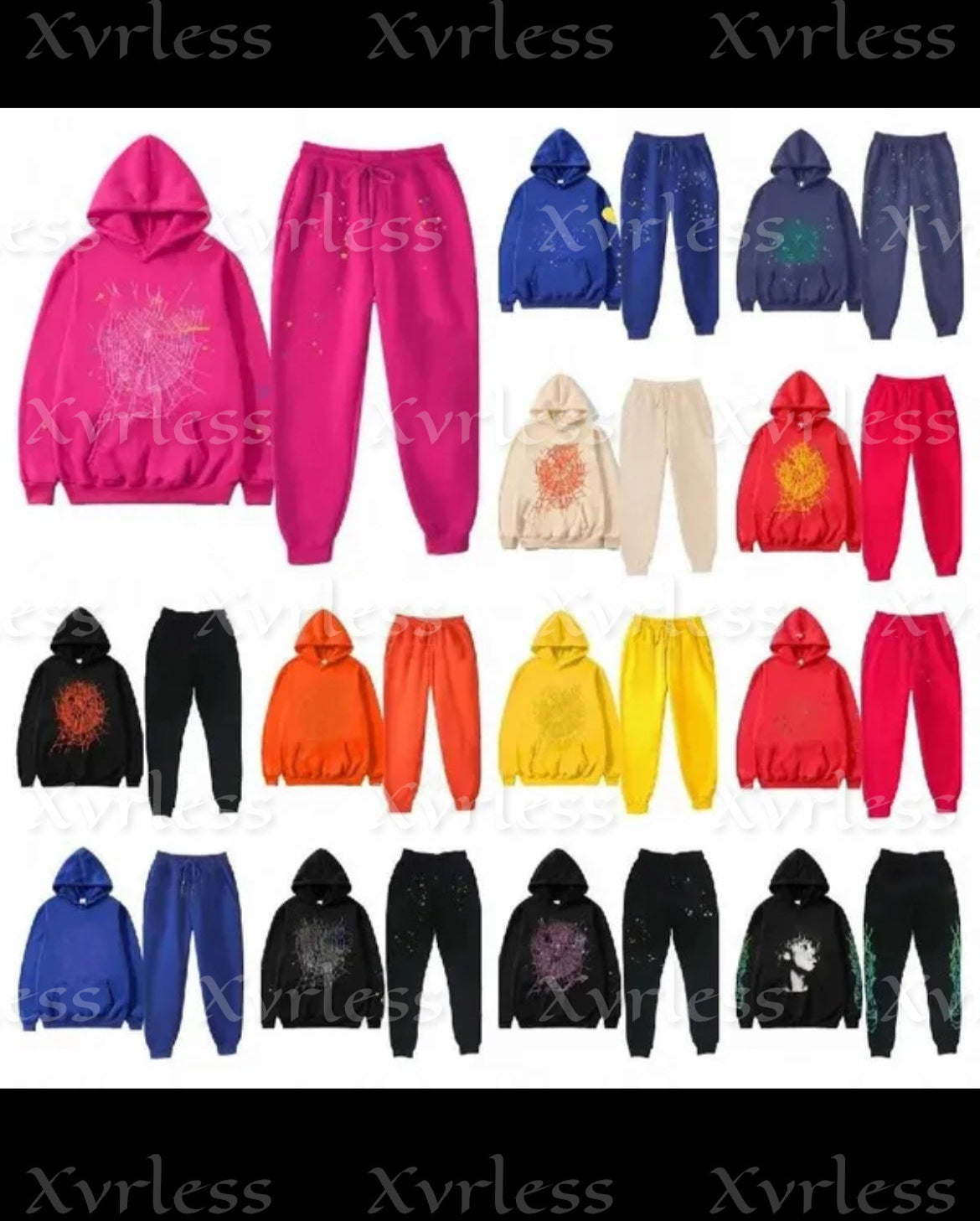 Men/Women Spider Designer Y2K Set Hoodie/Pants