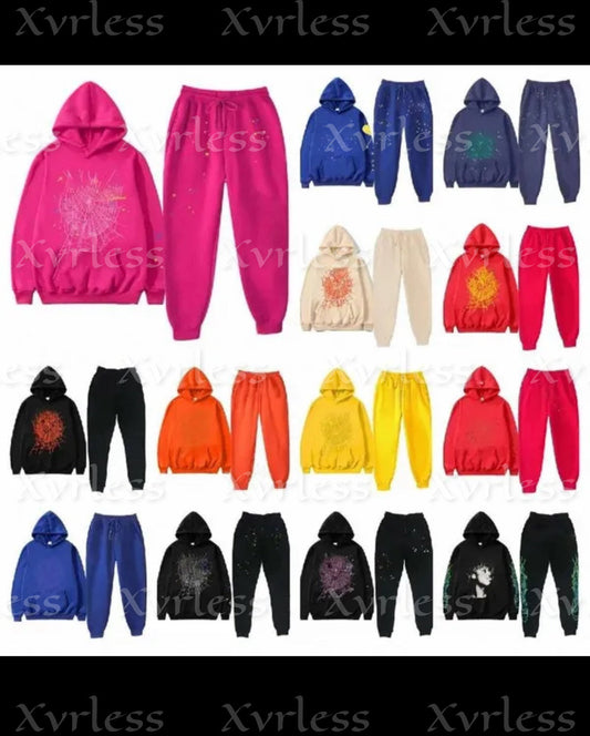 Men/Women Spider Designer Y2K Set Hoodie/Pants
